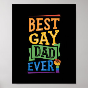 Bester Gay Vater Niedlicher Funny Gay Pride von So Poster