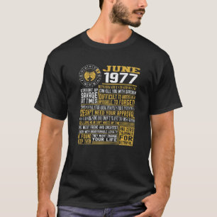 Bester Geborener Juni 1977 Gemini Zodiac Signs 44. T-Shirt