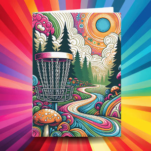 Bester Geburtstag von Par Retro Disc Golf Karte