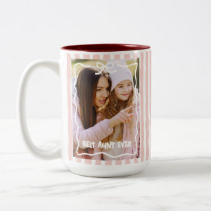 Bester Geburtstagsgeschenk-Tante benutzerdefiniert Zweifarbige Tasse