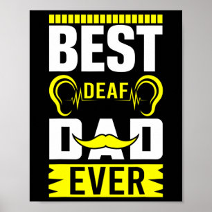 Bester gehörloser Vater aller Zeiten Gebärdensprac Poster