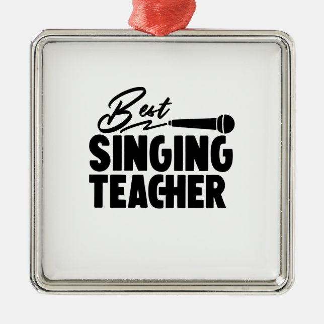 Bester Gesangslehrer Ornament Aus Metall (Vorne)
