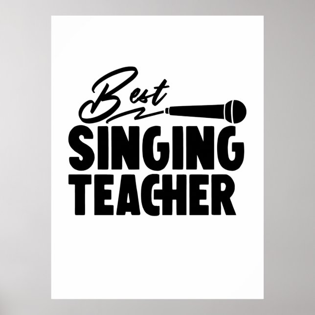 Bester Gesangslehrer Poster (Vorne)