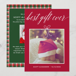 Bester Geschenk-Ever-Baby-Foto-Flach-Weihnachtskar Feiertagskarte