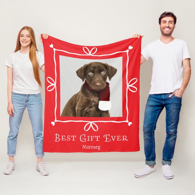 Bester Geschenke-Ever Haustier-Hund-Foto-Geschenk Fleecedecke (Beispiel)