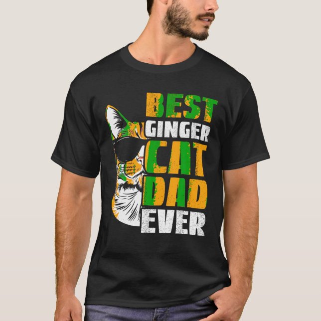 Bester Ginger Chat Vater je Cat Lover T Shirt (Vorderseite)