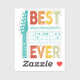 Bester Gitarrenpapa je chordet beste Papa Gitarre Aufkleber