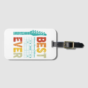 Bester Gitarrenpapa je chordet beste Papa Gitarre  Gepäckanhänger