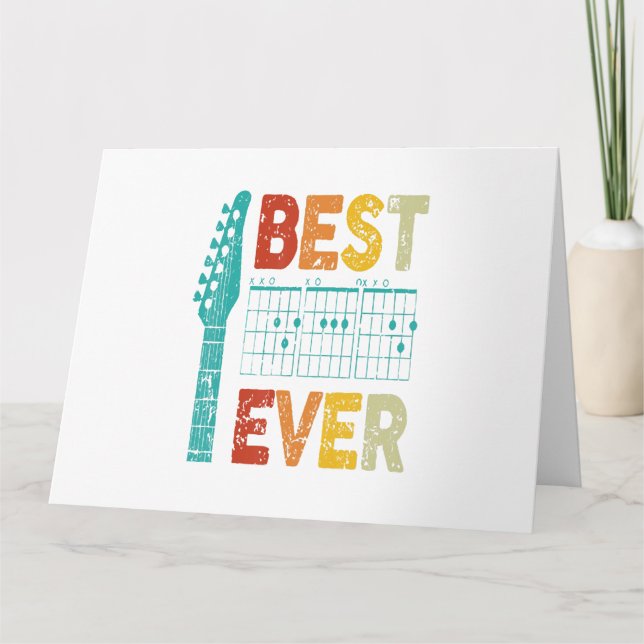 Bester Gitarrenpapa je chordet beste Papa Gitarre  Karte (Vorderseite)