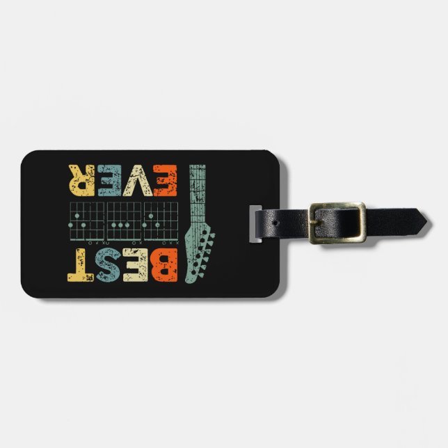 Bester Gitarrenpapa jemals den Besten Rockstar-Vat Gepäckanhänger (Vorderseite horizontal)