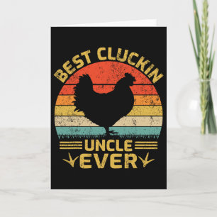 Bester gluckender Onkel aller Zeiten Vintage-Huhn  Karte