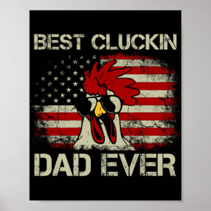 Bester gluckender Vater Aller Amerikanischen Flagg Poster