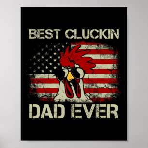 Bester gluckender Vater jemals Amerikanische Flagg Poster