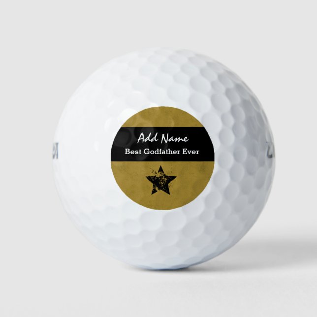 Bester Godvater je Gold und Black Ribbon A04 Golfball (Vorderseite)