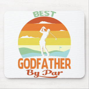 Bester Godvater Par Vater's Day Golf Shirt Geschen Mousepad