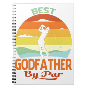 Bester Godvater von Par Vatertag Golf Shirt Gesche Notizblock