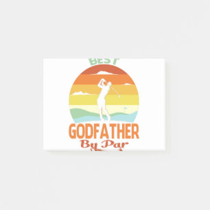 Bester Godvater von Par Vatertag Golf Shirt Gesche Post-it Klebezettel