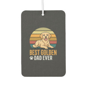 Bester Golden Retriever-Vater Aller Zeiten Retro H Autolufterfrischer