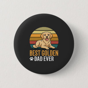 Bester Golden Retriever-Vater Aller Zeiten Retro H Button