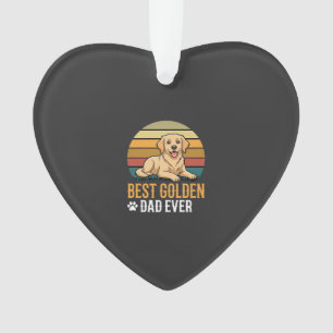 Bester Golden Retriever-Vater Aller Zeiten Retro H Ornament
