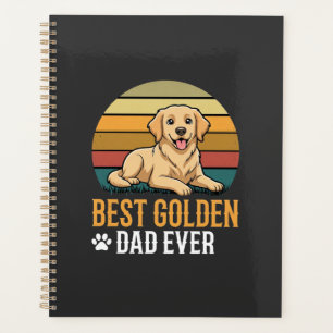 Bester Golden Retriever-Vater Aller Zeiten Retro H Planer