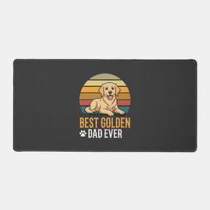 Bester Golden Retriever-Vater Aller Zeiten Retro H Schreibtischunterlage