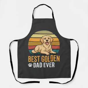 Bester Golden Retriever-Vater Aller Zeiten Retro H Schürze