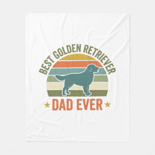 Bester Golden Retriever-Vater Aller Zeiten Vintage Fleecedecke