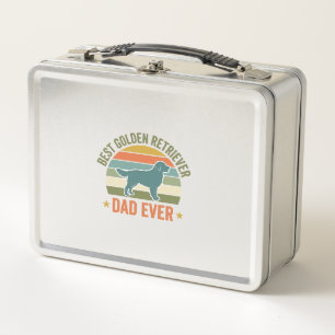 Bester Golden Retriever-Vater Aller Zeiten Vintage Metall Brotdose