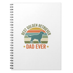 Bester Golden Retriever-Vater Aller Zeiten Vintage Notizblock