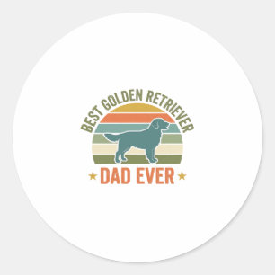 Bester Golden Retriever-Vater Aller Zeiten Vintage Runder Aufkleber