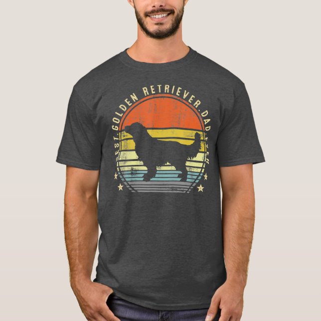 Bester Golden Retriever Vater je Daddy Gaben Dog T-Shirt (Vorderseite)