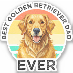 Bester Golden Retriever-Vater überhaupt Aufkleber