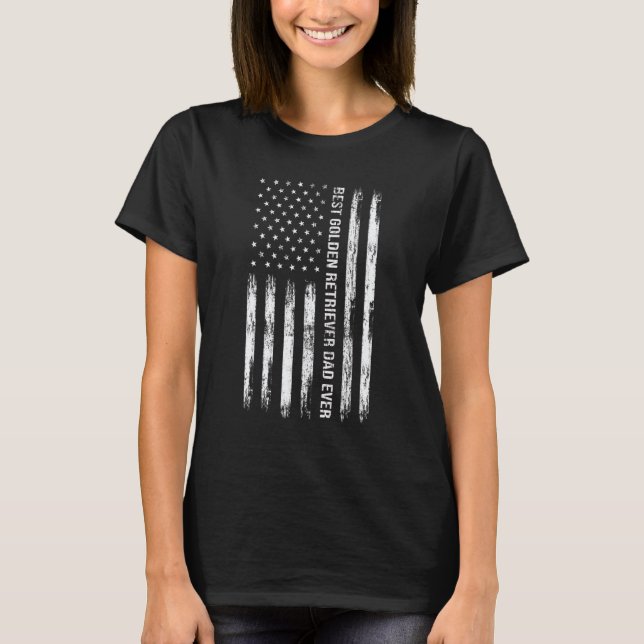 Bester Golden Retriever-Vater überhaupt Hund Ameri T-Shirt (Vorderseite)