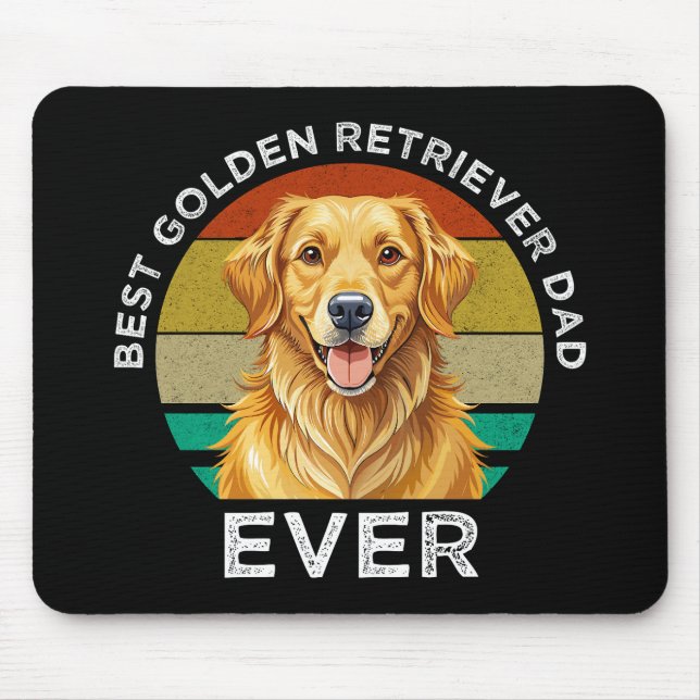 Bester Golden Retriever-Vater überhaupt Mousepad (Vorne)
