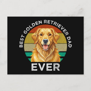 Bester Golden Retriever-Vater überhaupt Postkarte