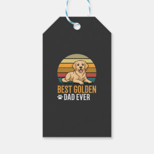 Bester Golden Retriever-Vater überhaupt Retro-Hund Geschenkanhänger