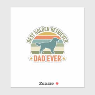 Bester Golden Retriever-Vater überhaupt Vintage-Hu Aufkleber