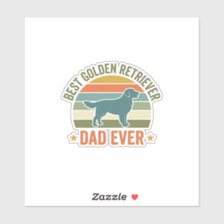 Bester Golden Retriever-Vater überhaupt Vintage-Hu Aufkleber