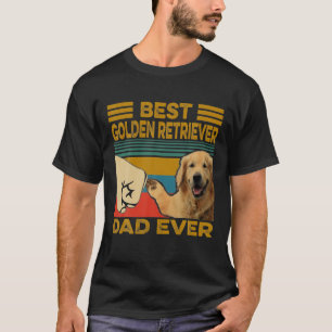 Bester Goldener Retriever Vater je Retro Vatertag T-Shirt