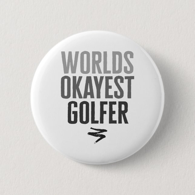 Bester Golfer der Welt Lustiges Geschenk Button (Vorderseite)