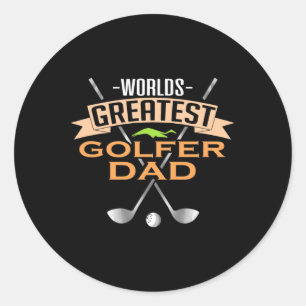 Bester Golfer der Welt Vater Golf Vater  Runder Aufkleber