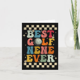 Bester Golfplatz Nene je Retro Groovy Gartenteller Karte