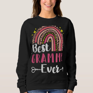 Bester Grammy je Muttertag Regenbogen Rosa Leopard Sweatshirt