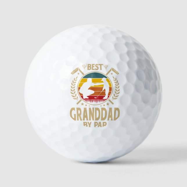 Bester GRANDDAD nach Par Vintag Golfball (Vorderseite)