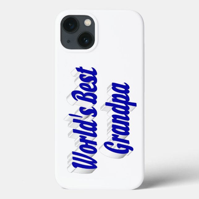 Bester grandpa-blauer Text Case-Mate iPhone Hülle (Rückseite)