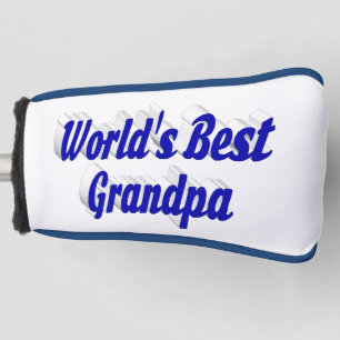 Bester grandpa-blauer Text Golf Headcover