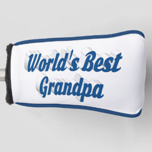 Bester grandpa-blauer Text Golf Headcover