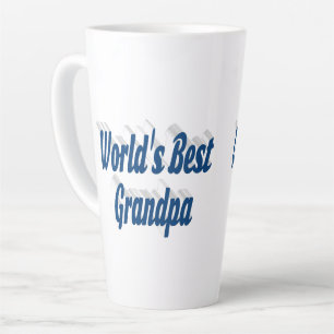 Bester grandpa-blauer Text Milchtasse