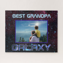 Bester Grandpa Cosmic Blue Celestial Glitzer Text